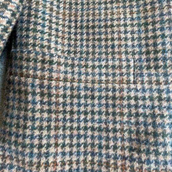 🔥VTG International Scene Wool Houndstooth Tweed Blazer Jacket Preppy Women 5/6 - Picture 7 of 16
